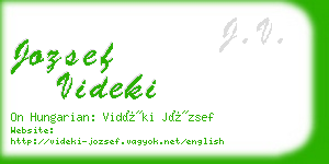 jozsef videki business card